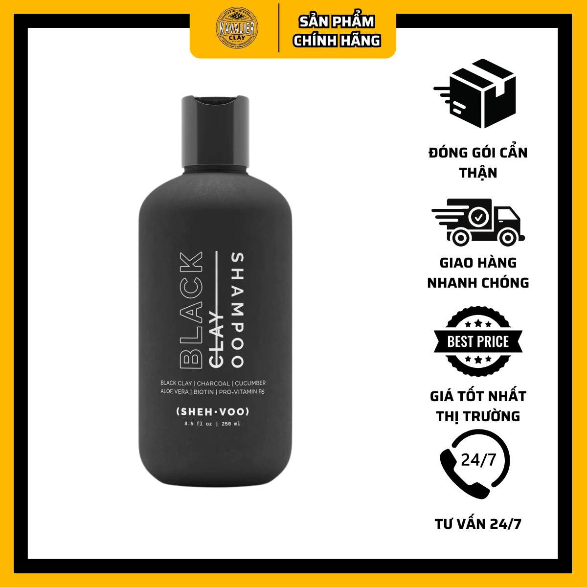 SHEHVOO Black Clay Shampoo