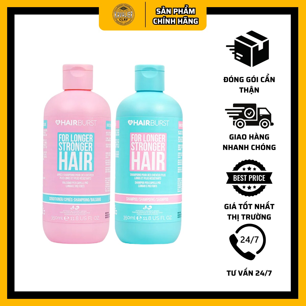 Bộ Dầu Gội - Xả Chống Rụng Tóc Hairburst