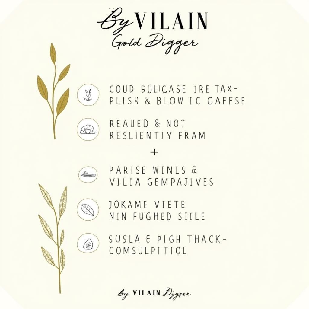 Thành phần an toàn, lành tính của sáp By Vilain Gold Digger