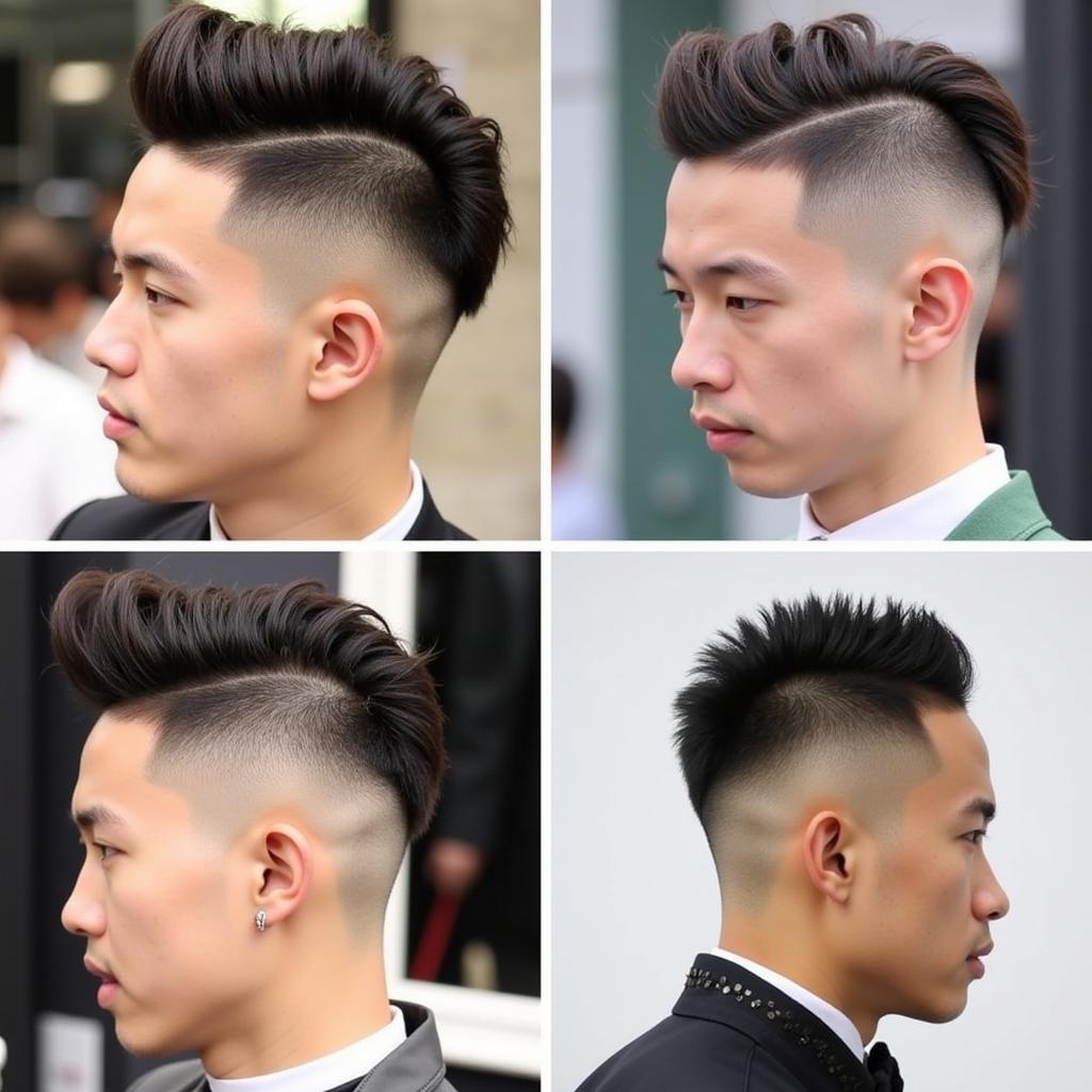 Các biến tấu kiểu tóc Mohicanh