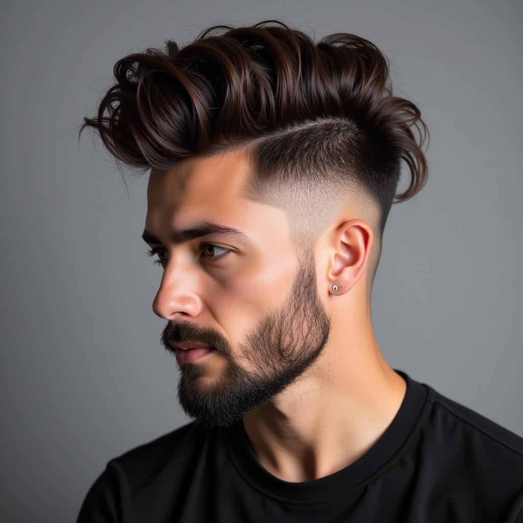 Kiểu tóc mohican vuốt sáp