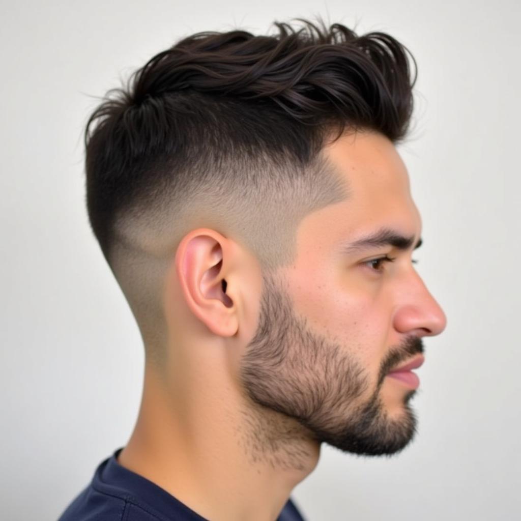 Kiểu tóc nam Navy Style Haircut góc nghiêng