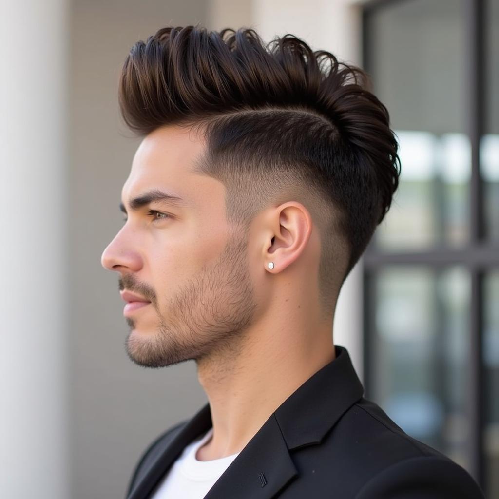 kiểu tóc quiff vuốt cao