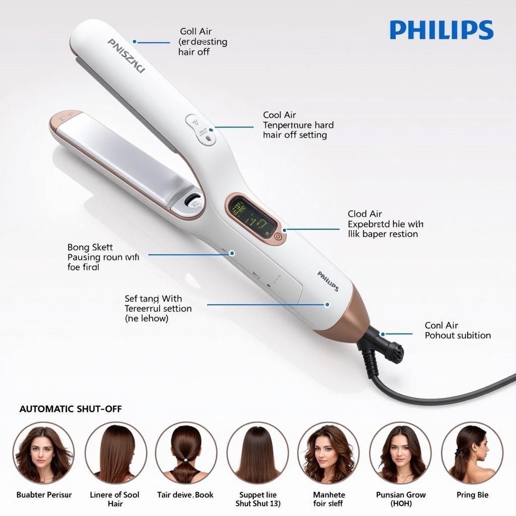 Tính năng máy tạo kiểu tóc Philips BHH777