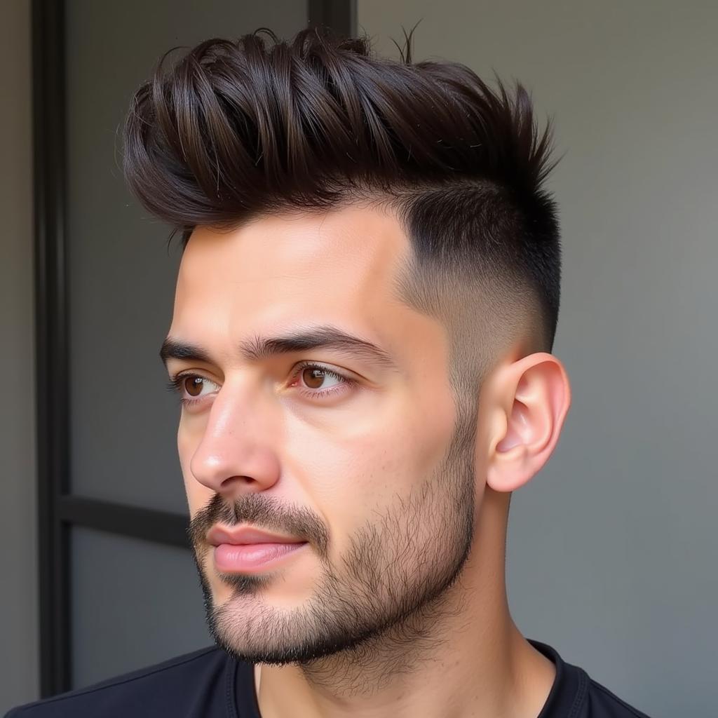 Kiểu tóc Quiff cho nam mặt chữ điền