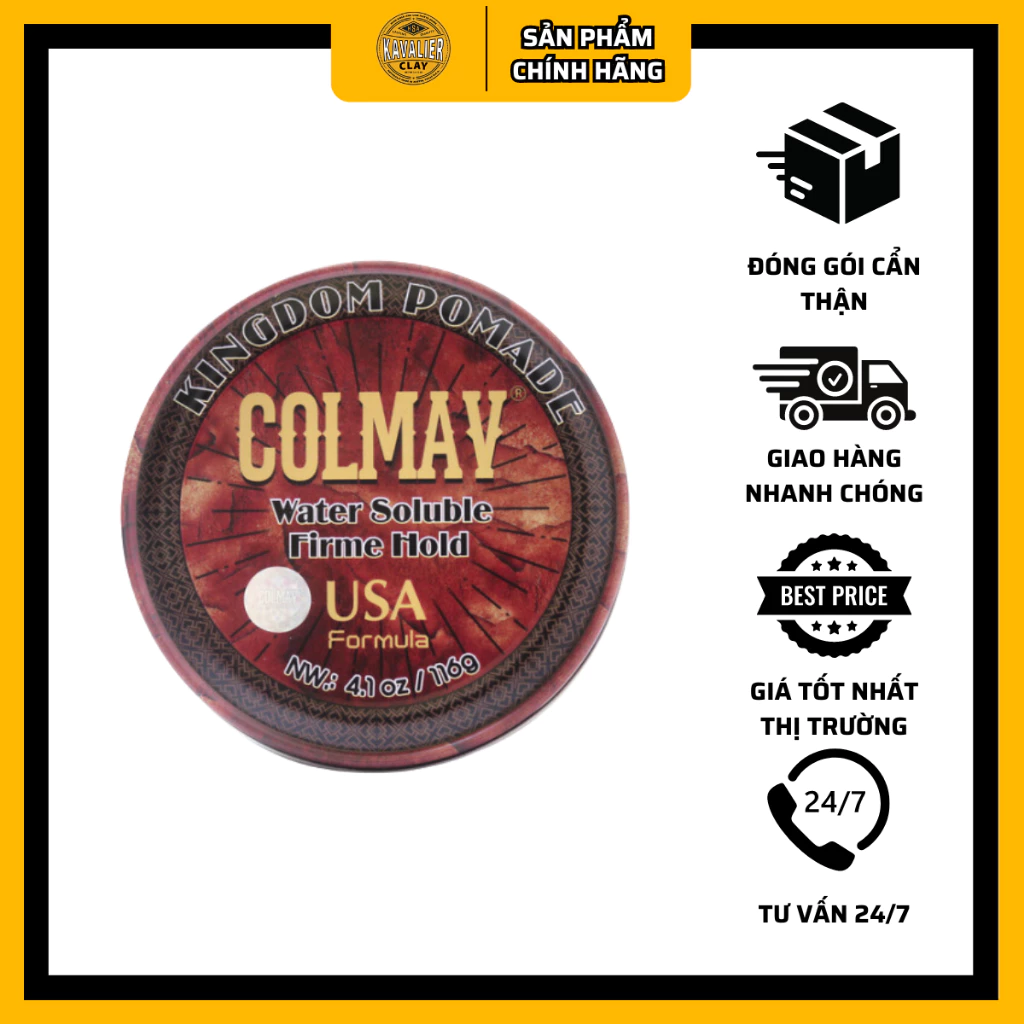 Sáp vuốt tóc Colmav USA Kingdom Pomade Red