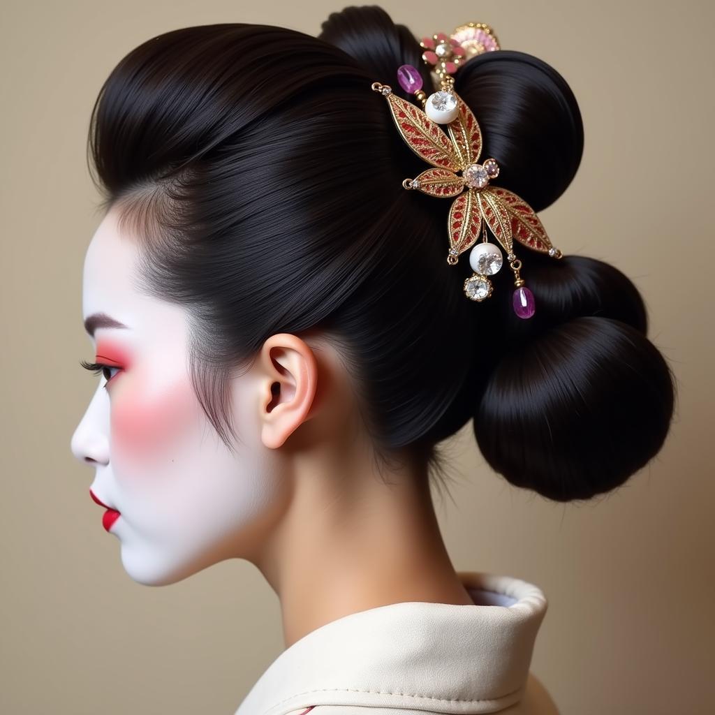 Tóc kiểu geisha hiện đại