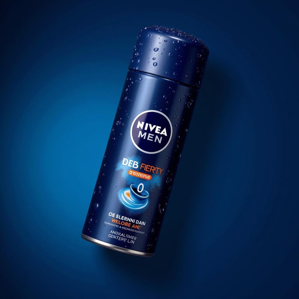 Chai xịt khử mùi Nivea Men Energy trên nền xanh