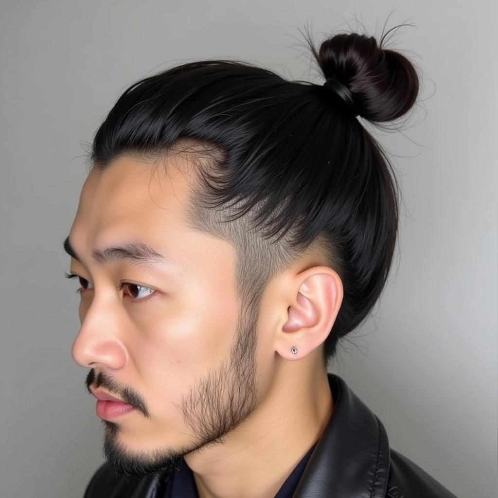 Cột tóc kiểu Hàn Quốc Man Bun