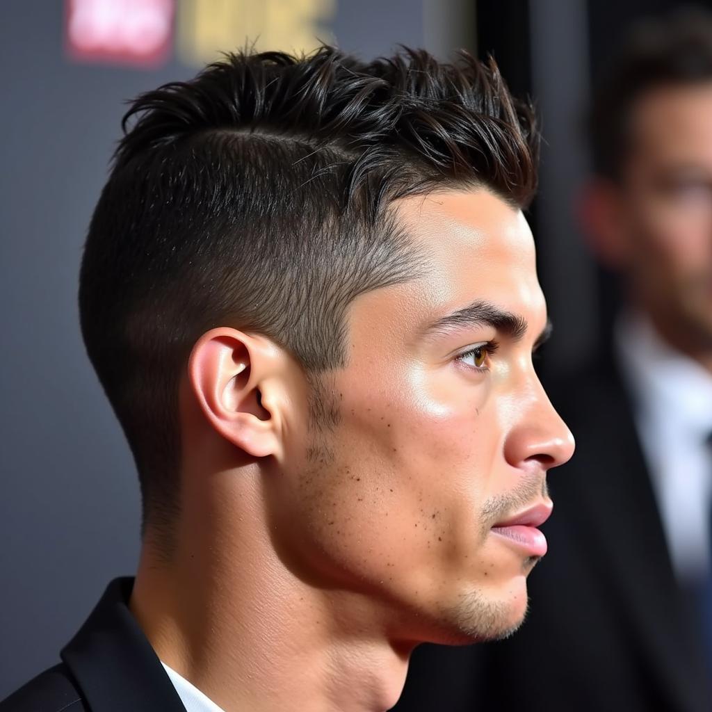 Cristiano Ronaldo Hairstyle 2018 Side View