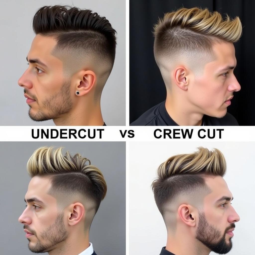 Kiểu tóc gọn gàng Undercut và Crew Cut