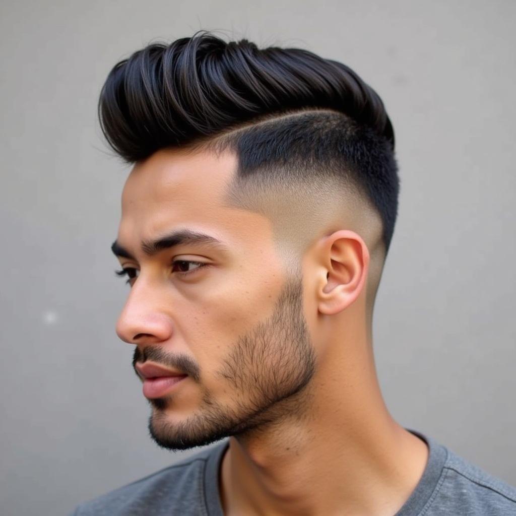 Kiểu tóc Mohican chéo nam tính và hiện đại