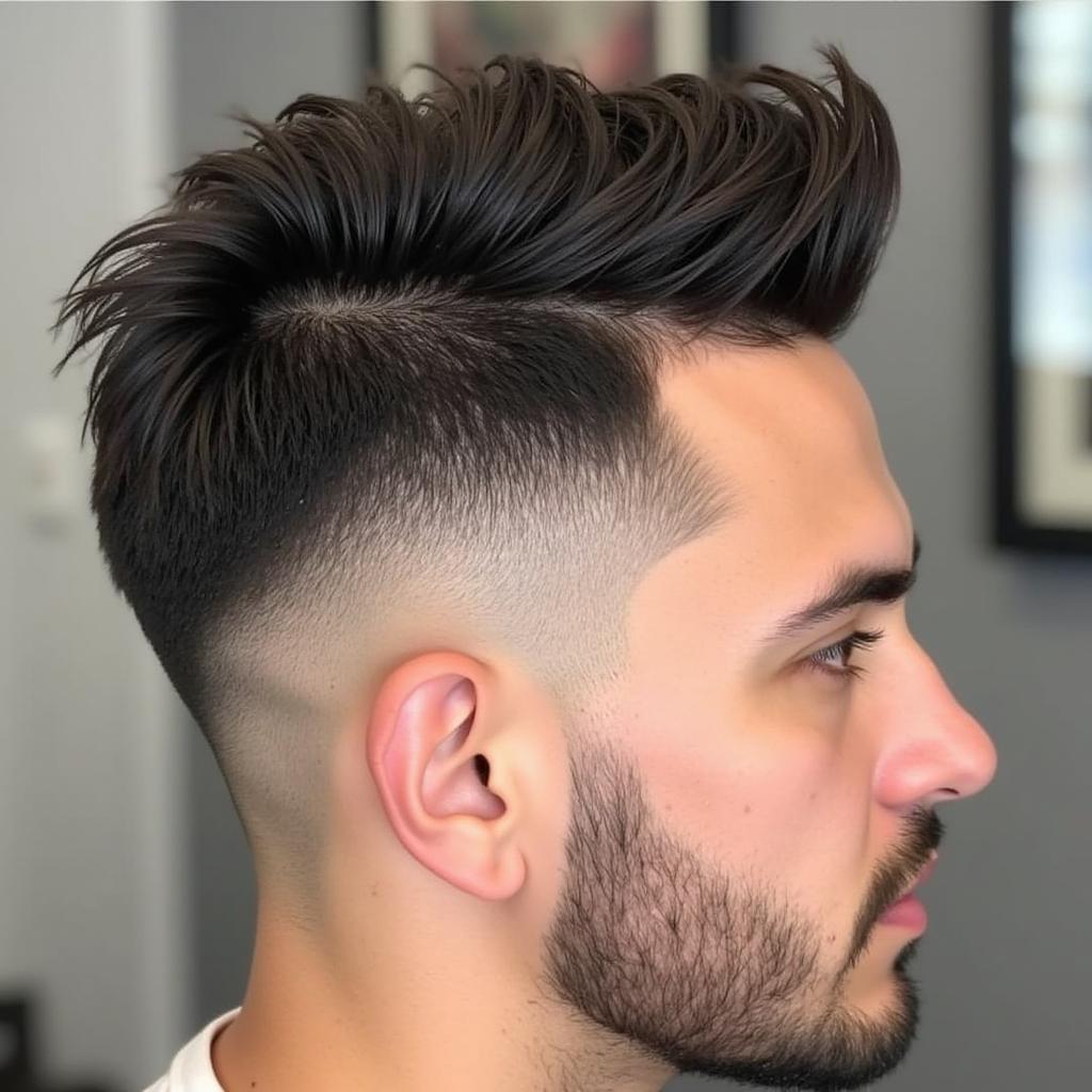 Kiểu tóc Mohican cho tóc mềm textured