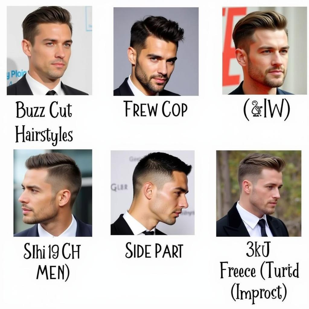 Kiểu tóc ngắn nam thịnh hành 2024: Buzz Cut, Crew Cut, French Crop, Side Part, Undercut