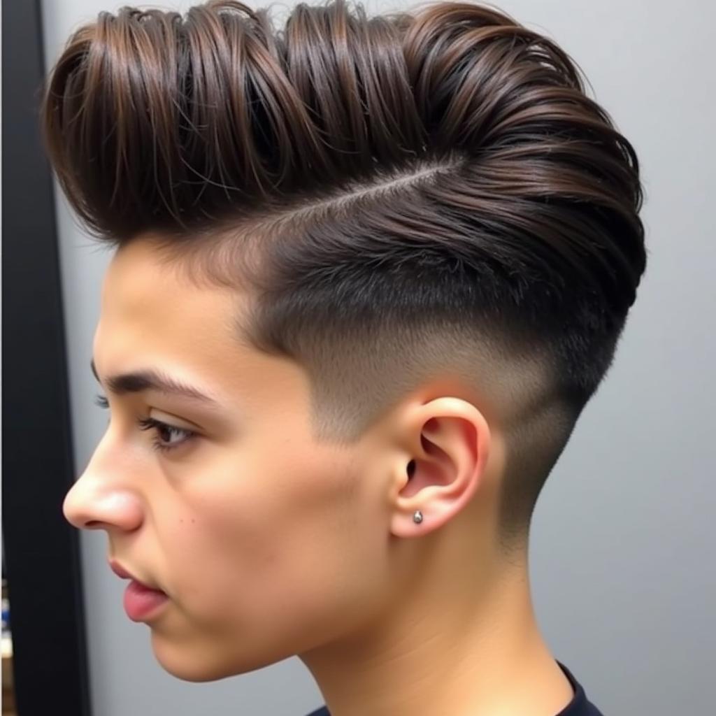 Kiểu tóc Quiff cổ điển với độ phồng cao