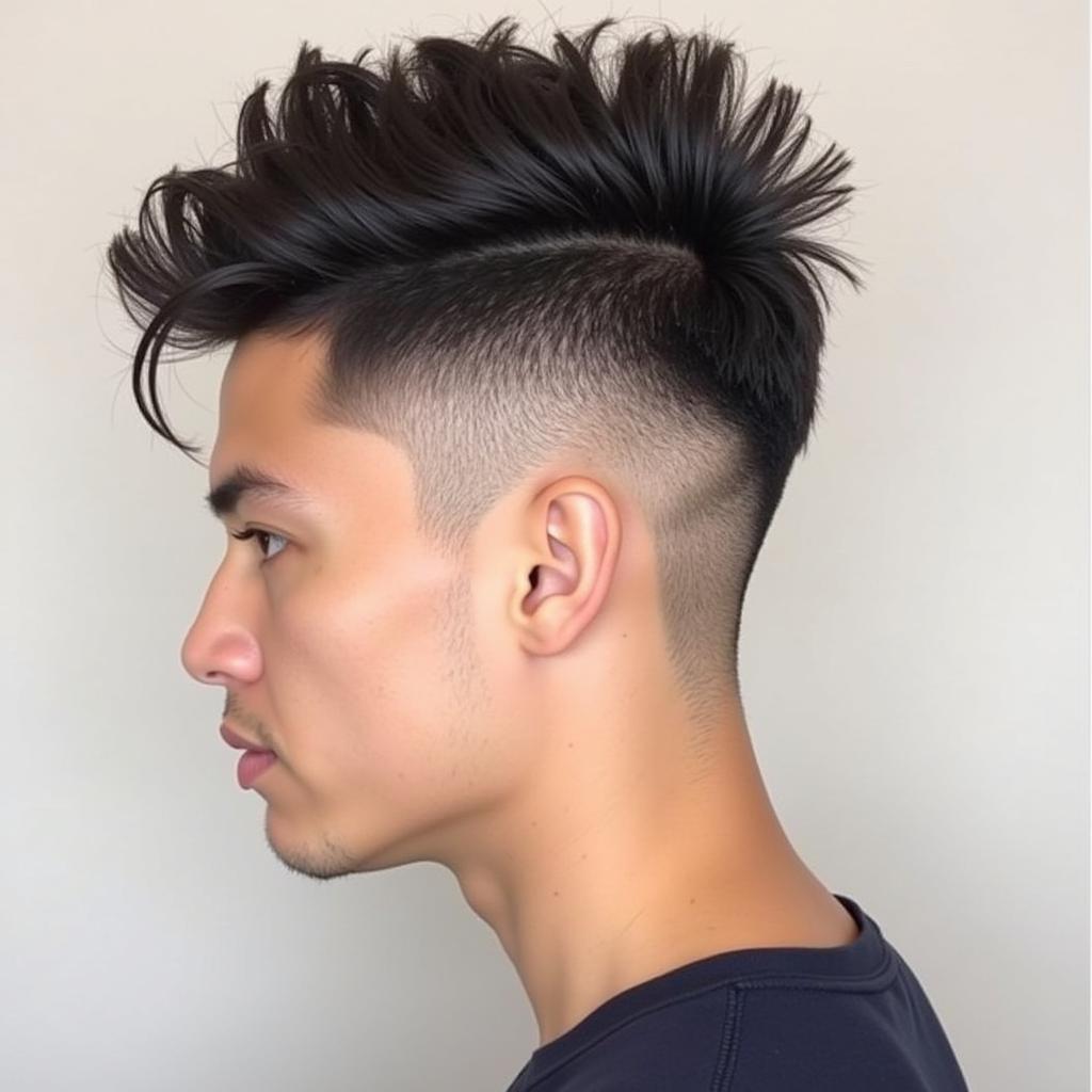 Kiểu tóc quiff mặt tròn hiện đại