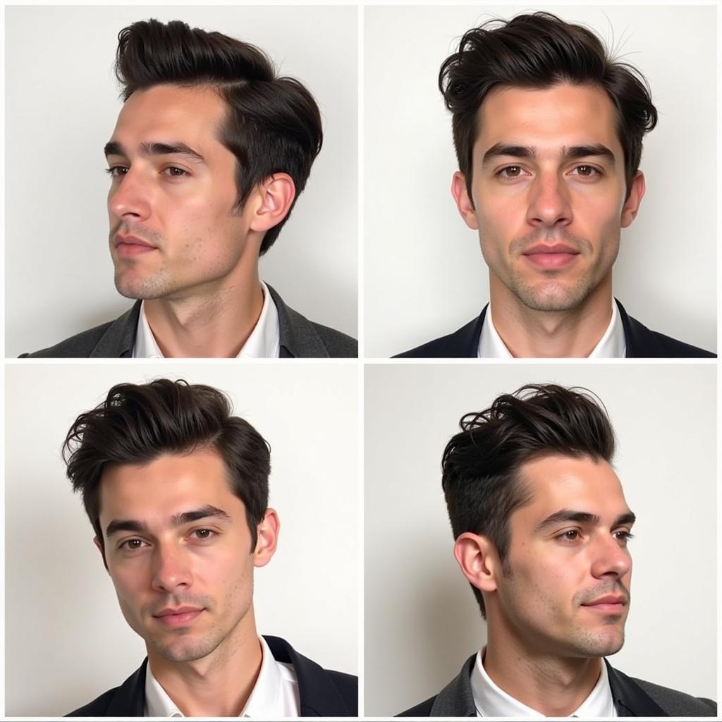 Kiểu tóc trung bình cho mặt trái lê: Side Swept và Pompadour