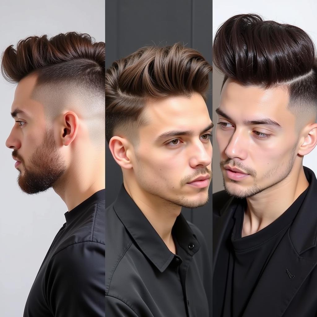 Hình ảnh kiểu tóc Undercut, Quiff, Pompadour