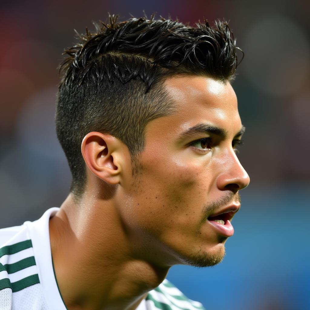 Kiểu tóc undercut sắc sảo của Ronaldo World Cup 2014