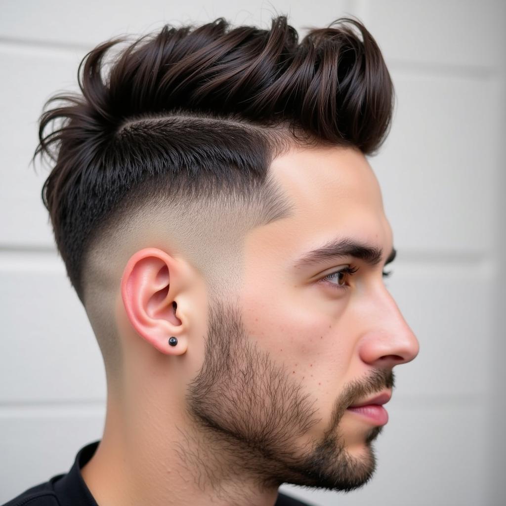 Kiểu tóc Mohican Faux Hawk nam tính