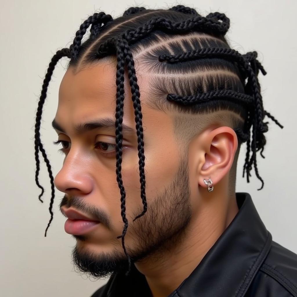 Tóc bện Cornrows cá tính và thời thượng