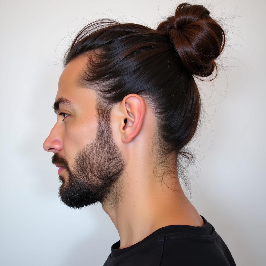 Tóc buộc nửa đầu kiểu Man Bun