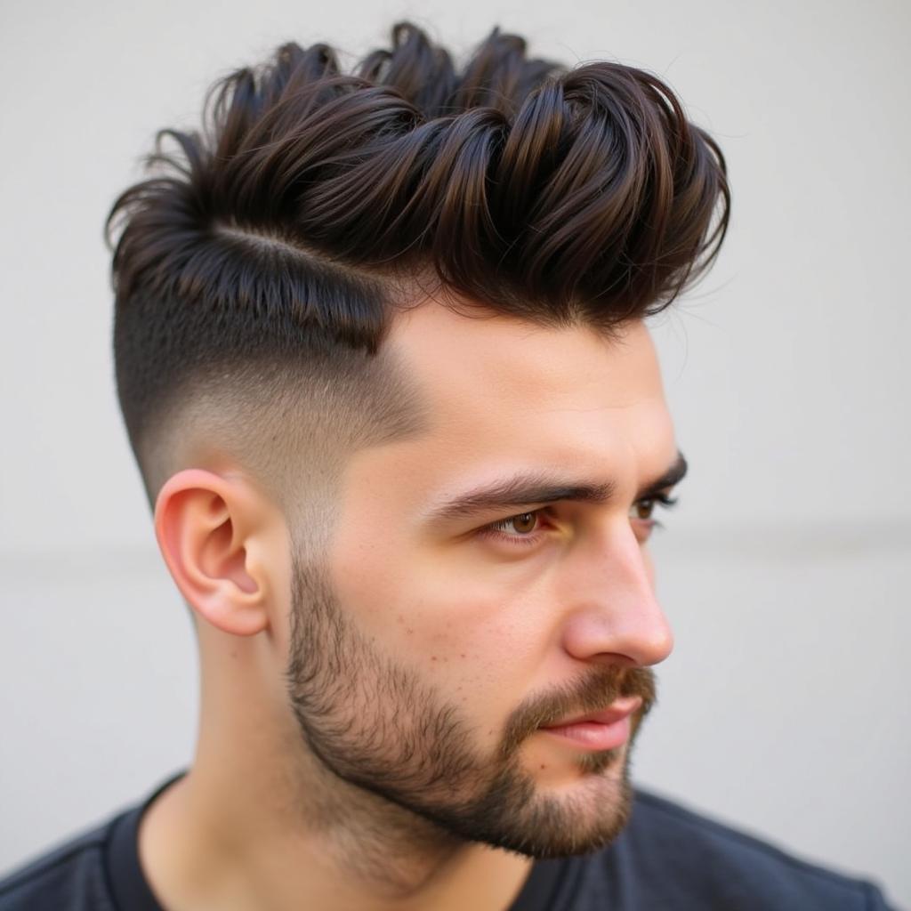 Kiểu tóc Quiff cho nam mặt tròn