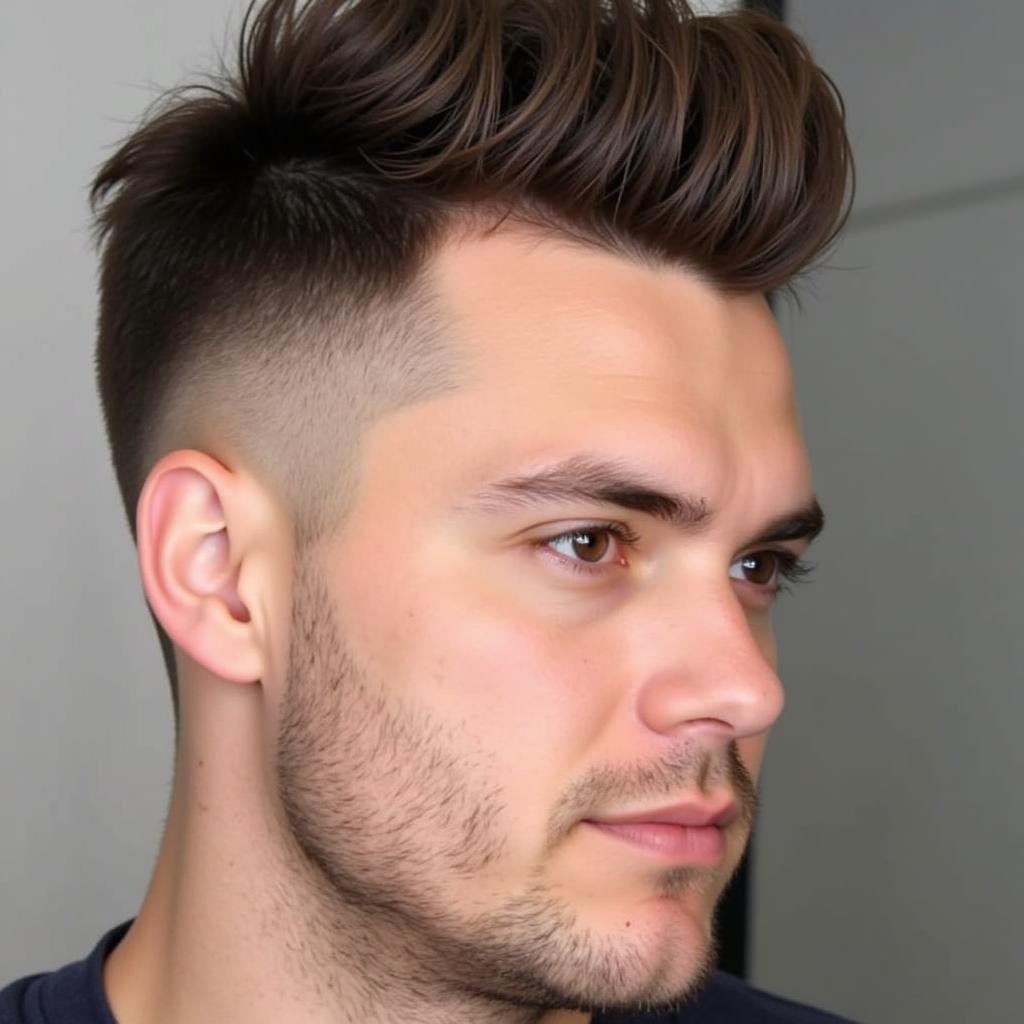 Tóc Quiff che trán rộng