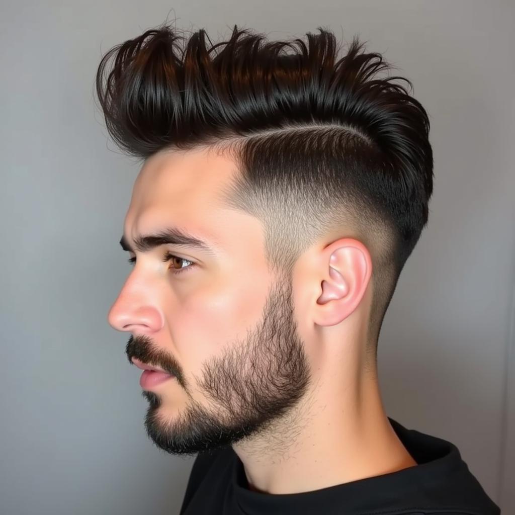 Kiểu tóc Quiff phong trần cho nam cao