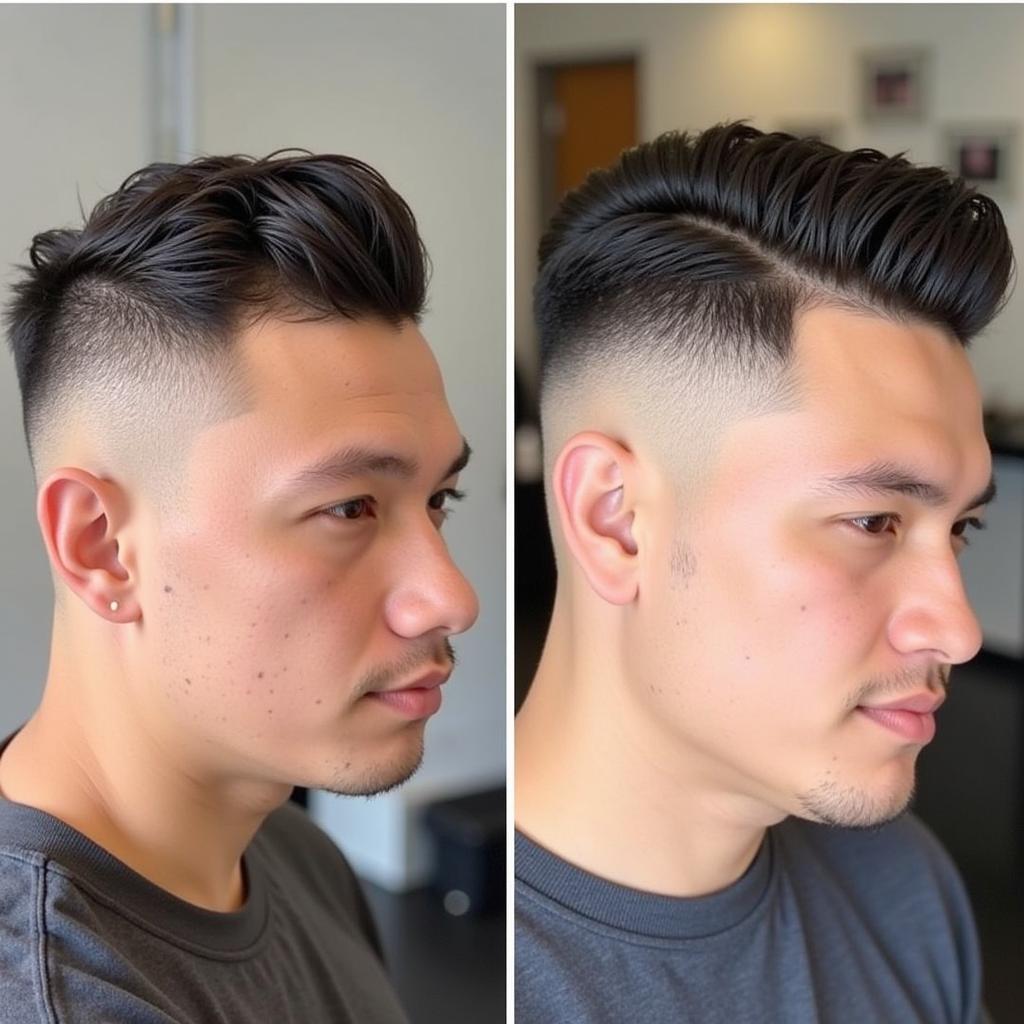 Kiểu tóc Undercut và Side Part cho khuôn mặt tròn nhỏ