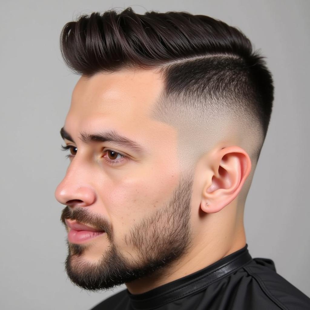 Kiểu tóc undercut side part cho nam mặt vuông