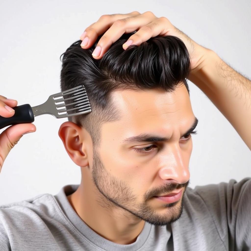 Cách bới tóc undercut cổ điển