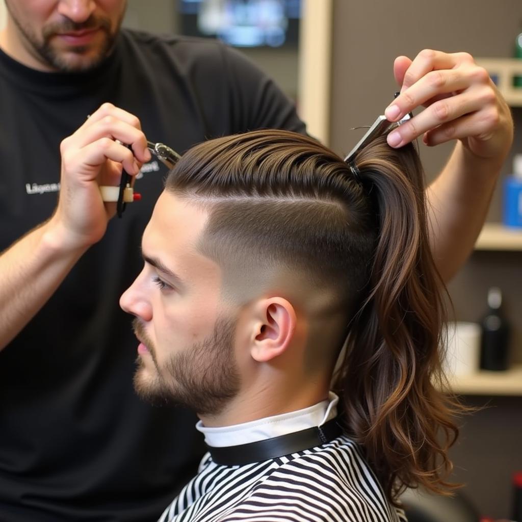 Cách hớt tóc kiểu mullet nam