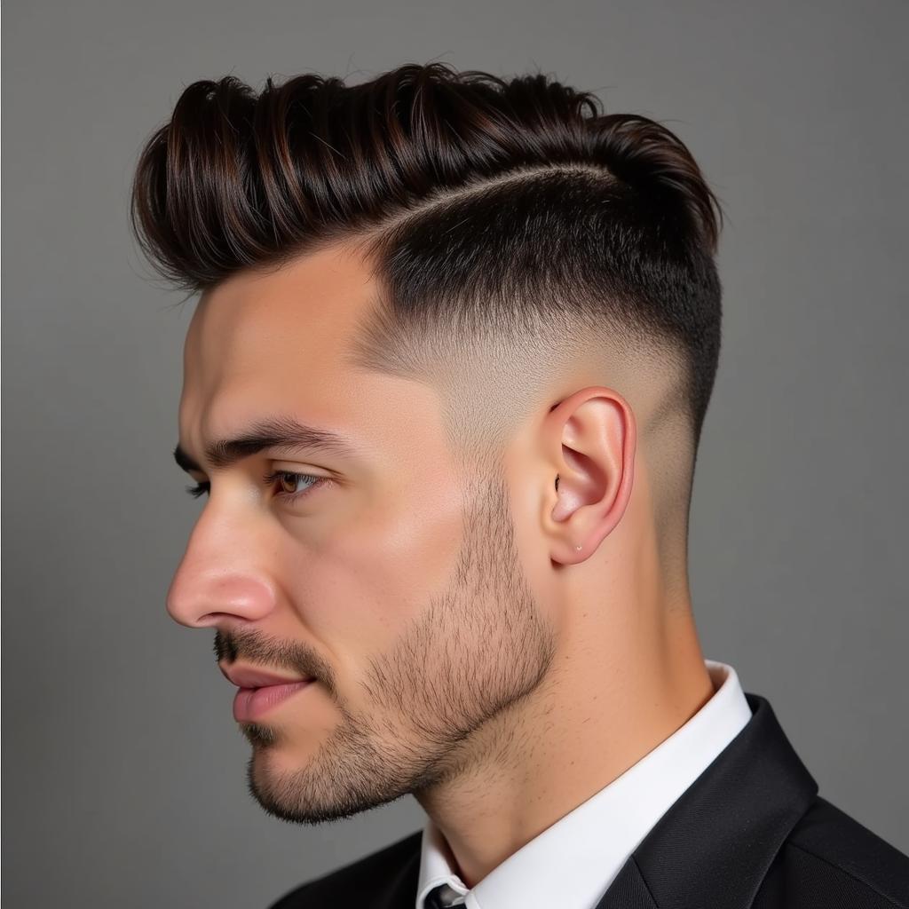 Kiểu tóc Quiff bồng cao của Isaac