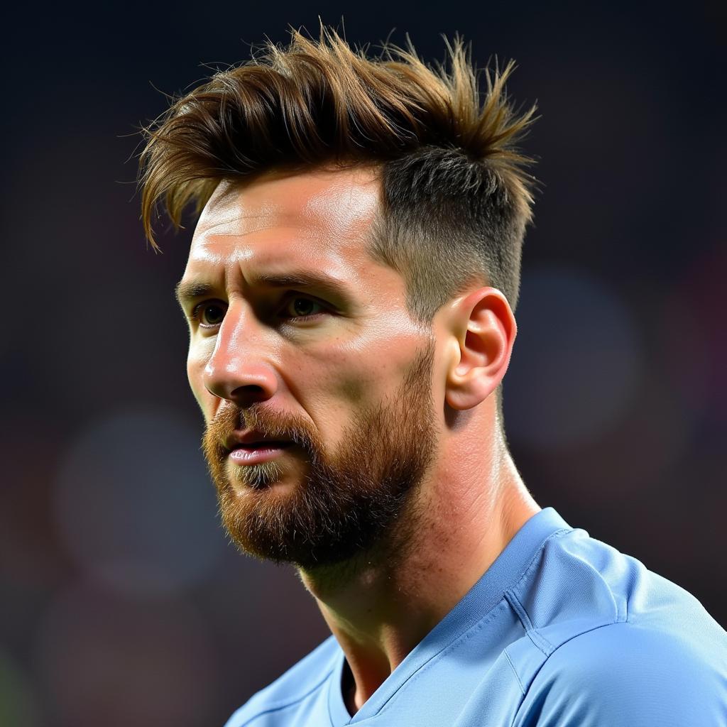 Messi's 2018 Haircut: Short Sides, Long Top