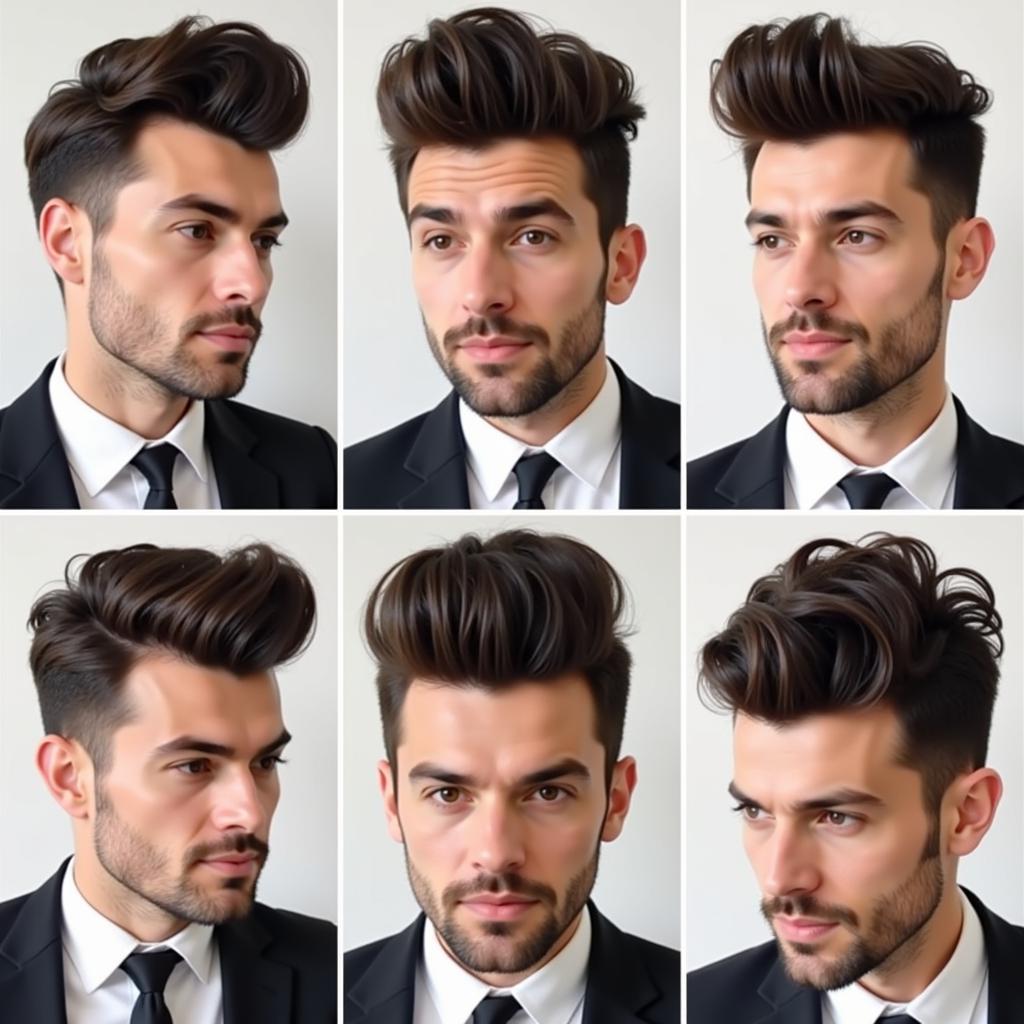 Kiểu tóc Quiff và Pompadour cho nam mặt tròn