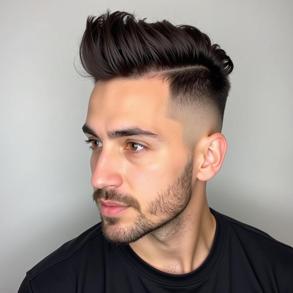 Kiểu tóc Quiff Undercut cho nam mặt dài