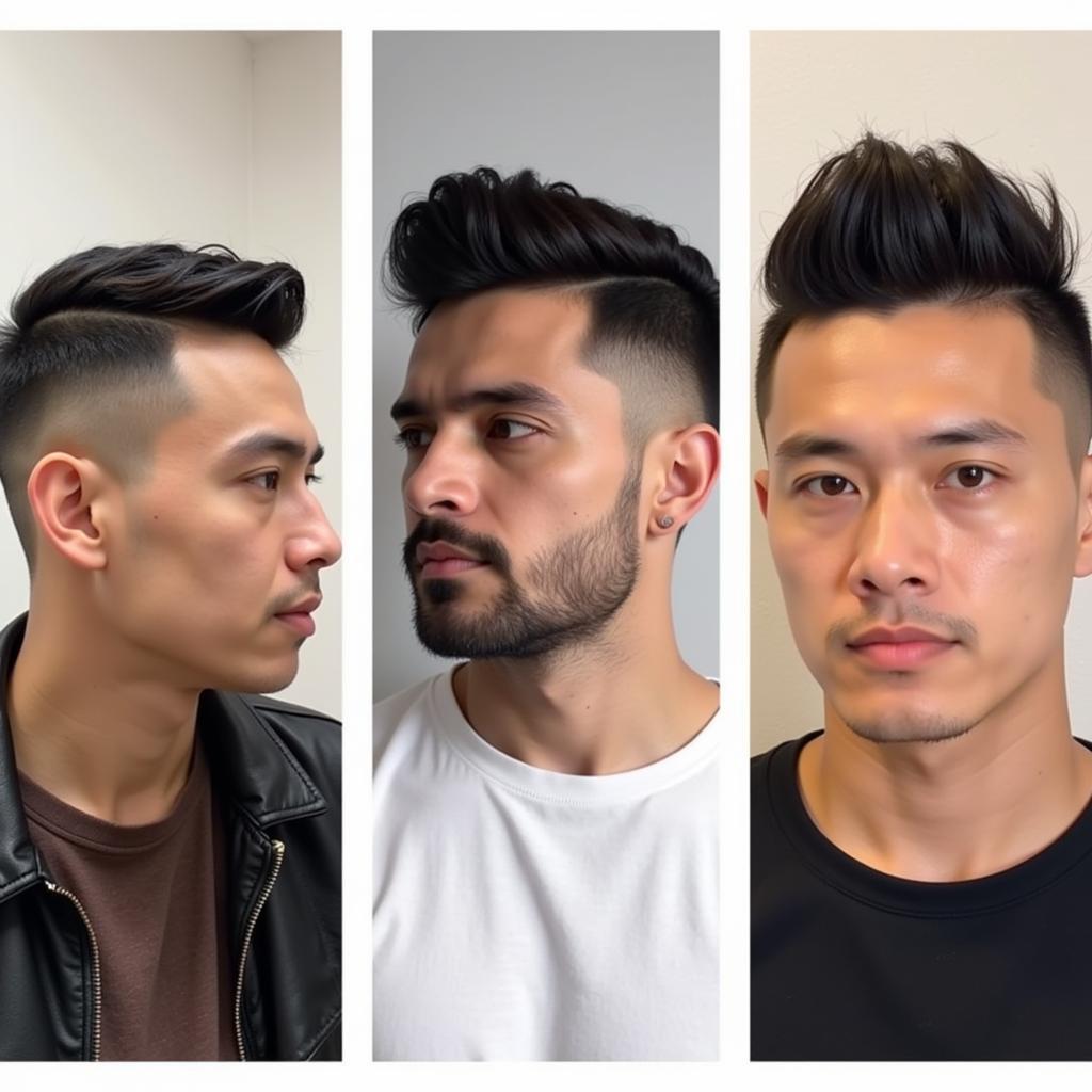 Hình ảnh minh họa kiểu tóc Undercut, Quiff và Side Part vuốt dựng