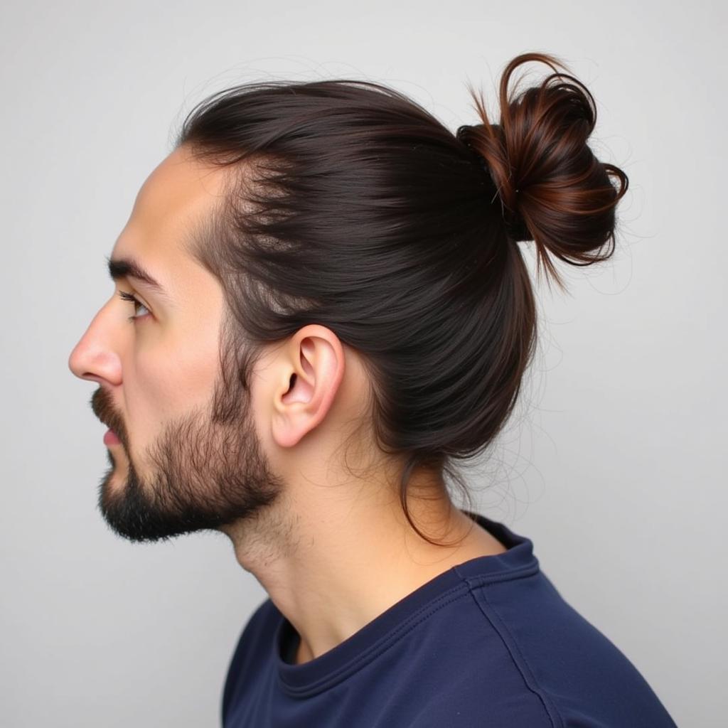 Kiểu tóc man bun nam tính