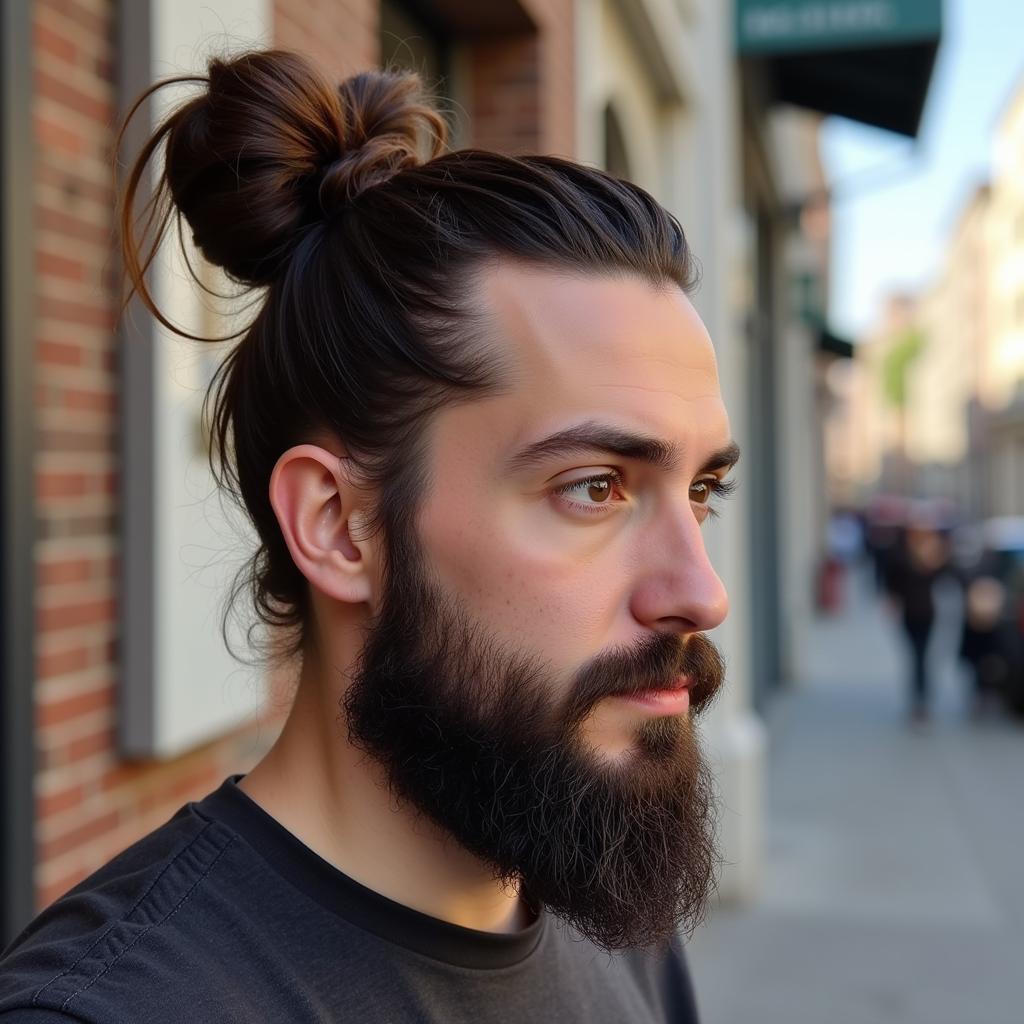 Kiểu tóc Man Bun cho nam giới